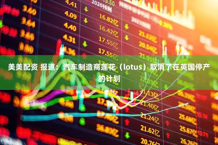 美美配资 报道：汽车制造商莲花（lotus）取消了在英国停产的计划